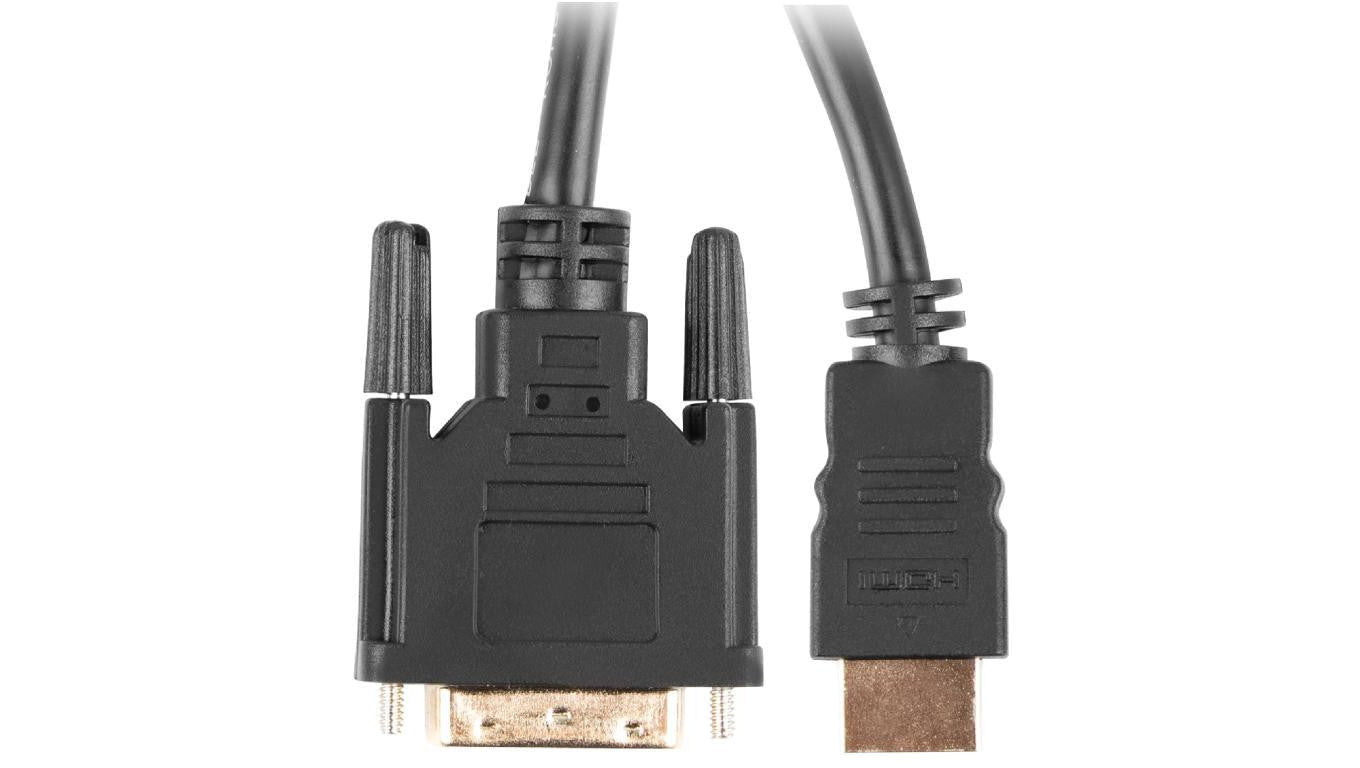 Kabel HDMI / DVI-D Single Link FHD@60 (wtyk / wtyk) czarny 1,8m LANBERG