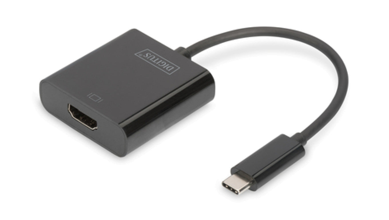 Adapter graficzny HDMI 4K 30Hz UHD na USB 3.1-C z audio czarny dł. 15cm DA-70852
