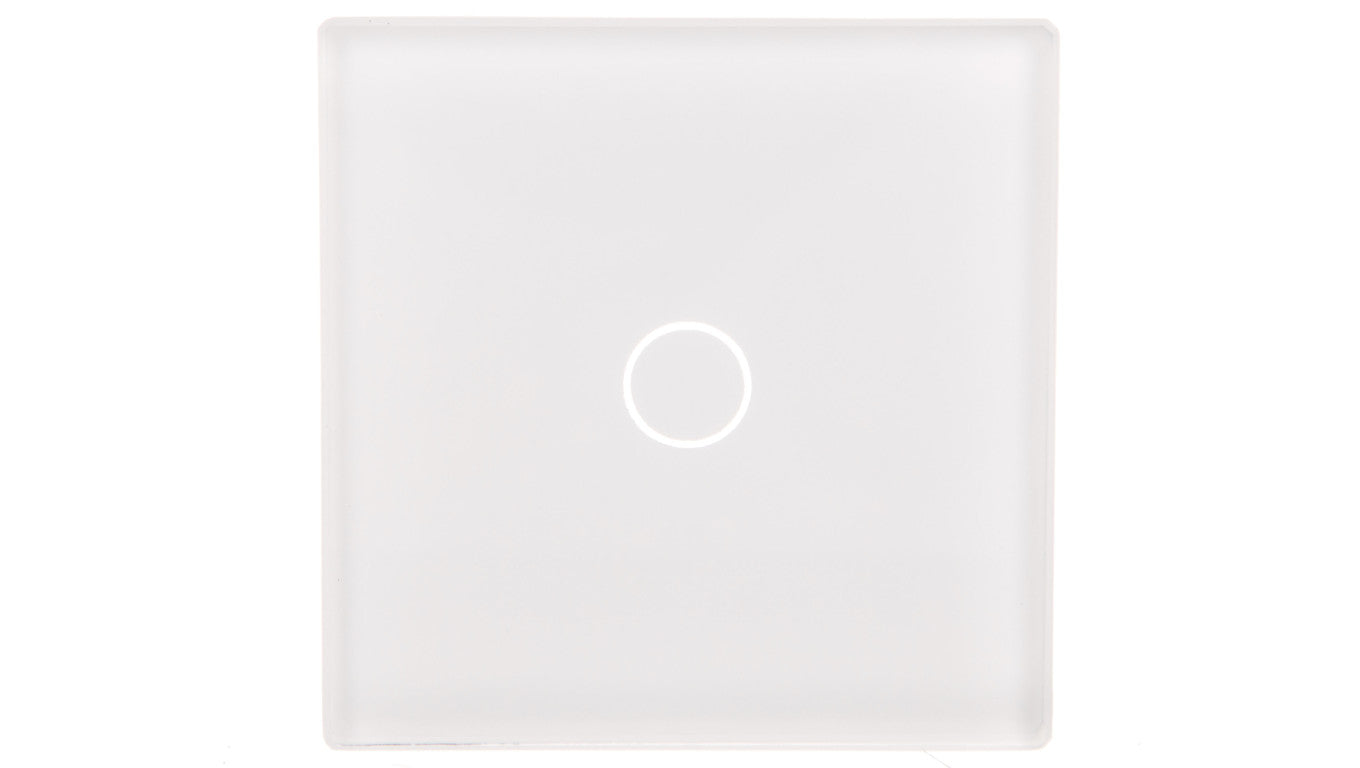 TouchMe Mały panel szklany, łącznik pojedynczy, biały TM530W
