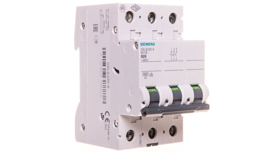 Wyłącznik nadprądowy 3P B 20A 6kA AC SENTRON 5SL6320-6