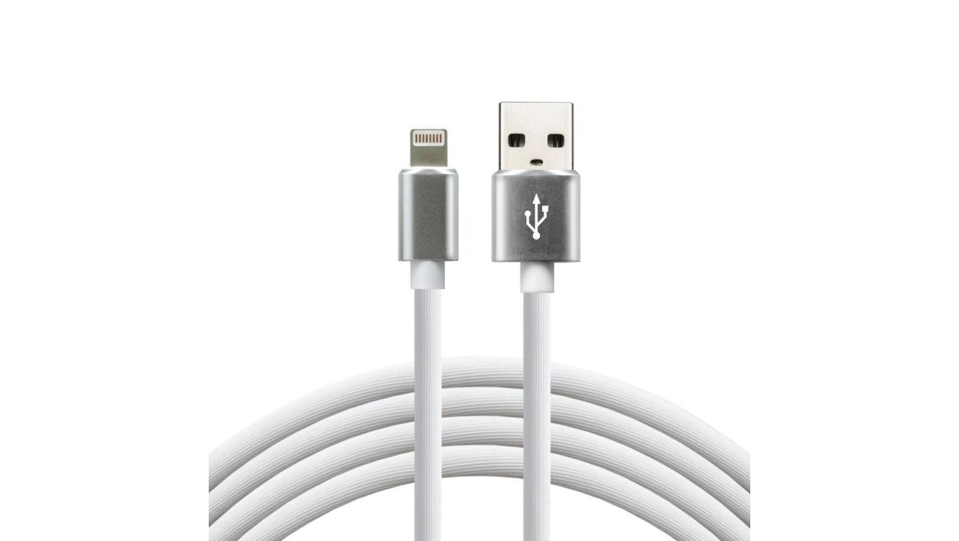 Kabel przewód silikonowy USB - Lightning / iPhone everActive CBS-1IW 100cm z obsługą szybkiego ładowania do 2,4A biały