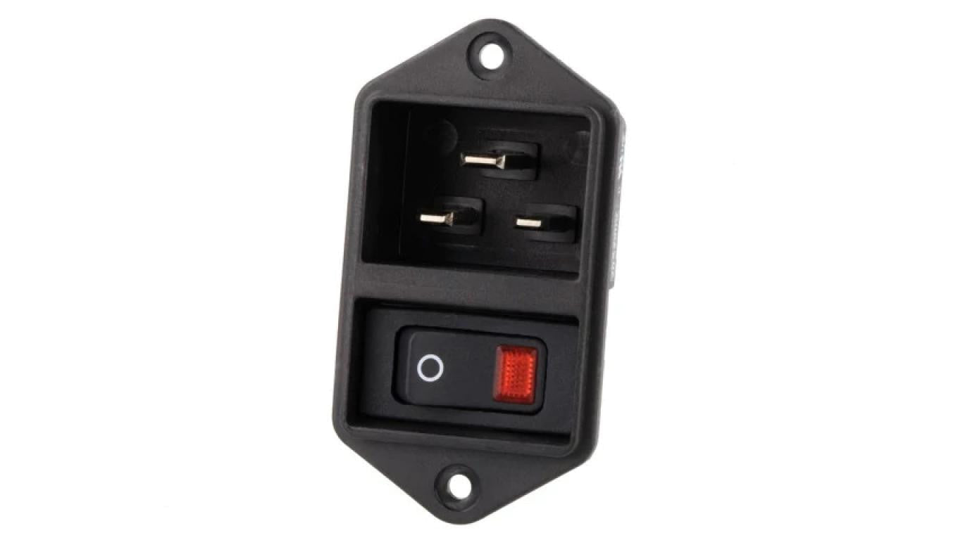 Złącze zasilające AC gniazdo męskie 16A 250VAC IEC 60320 EC11.0021.001