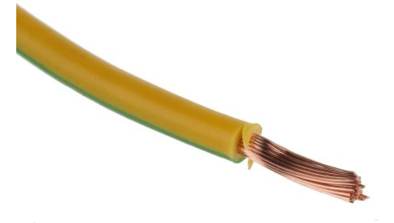 Kabel trzynormowy, dł. 100m 2,5 mm², 30 A, 1 kV DC, 600 V AC, Maks. +105C Zielony/Żółty Zgodność z trzema normami, RS