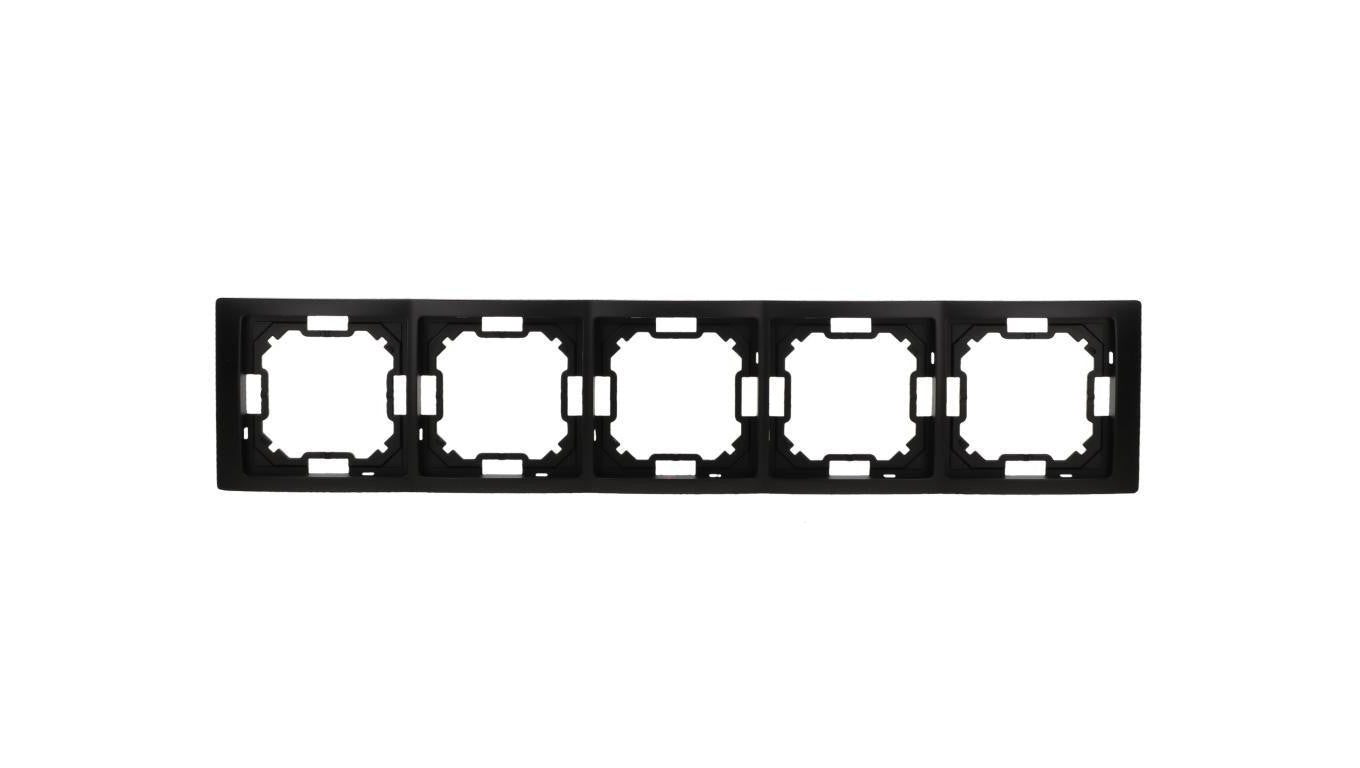 Simon Basic Ramka 5-krotna Neos IP20 czarny mat BMRC5/49