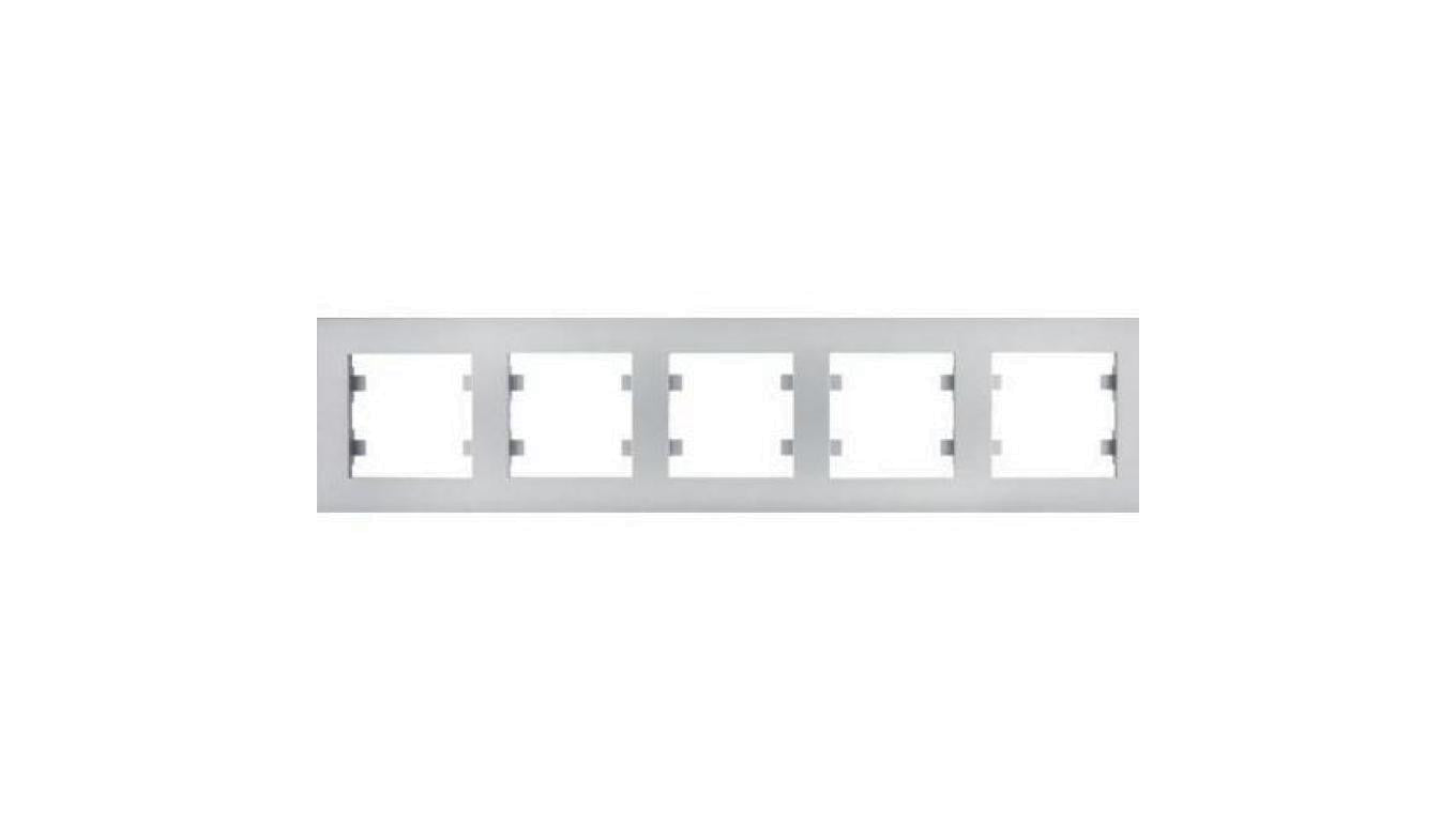 Lumina intense Ramka 5-krotna pozioma srebrna WL5752