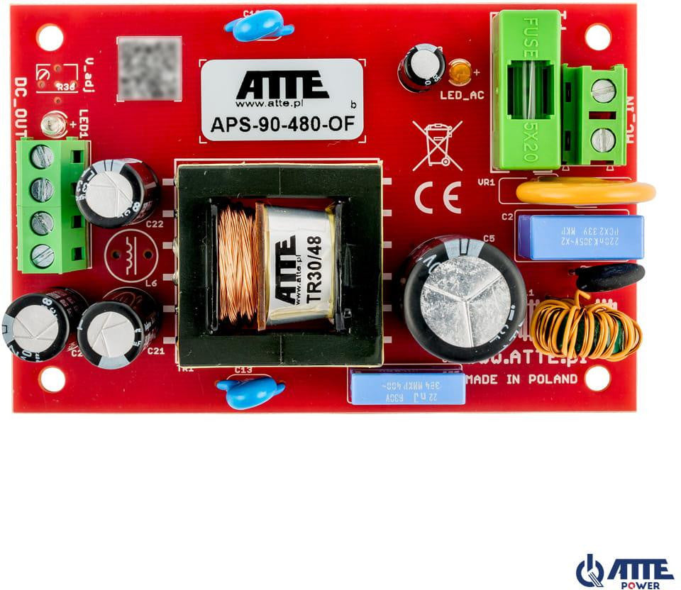 Zasilacz sieciowy SMPS 48V 2A 90W ATTE APS-90-480-OF
