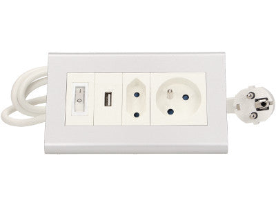 Przedłużacz biurkowy z wyłącznikiem ORNO OR-AE-1328 2x250V AC i USB