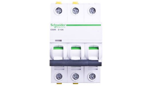 Wyłącznik nadprądowy 3P D 10A 6kA AC iC60N-D10-3 Acti9 A9F05310