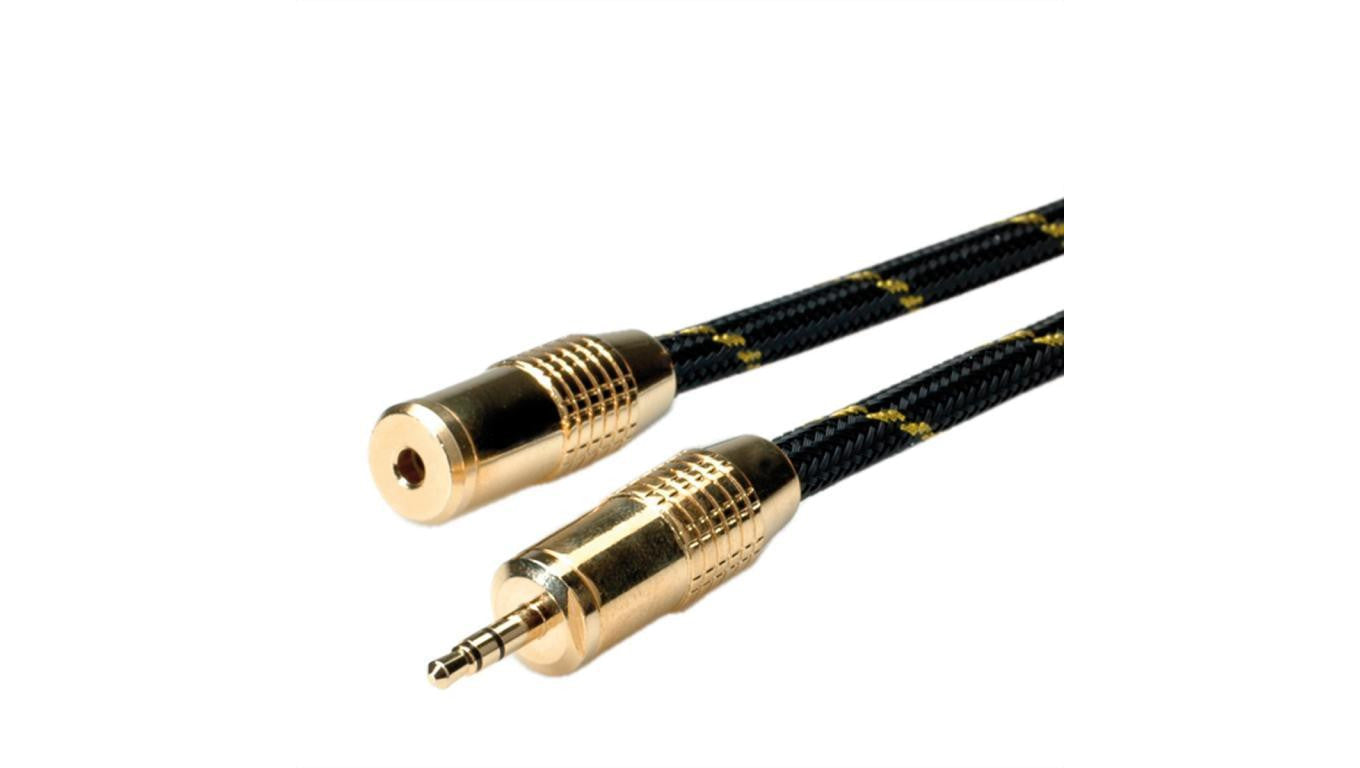 Przedłużacz audio ROLINE GOLD 3,5 mm męski/żeński, 5 m