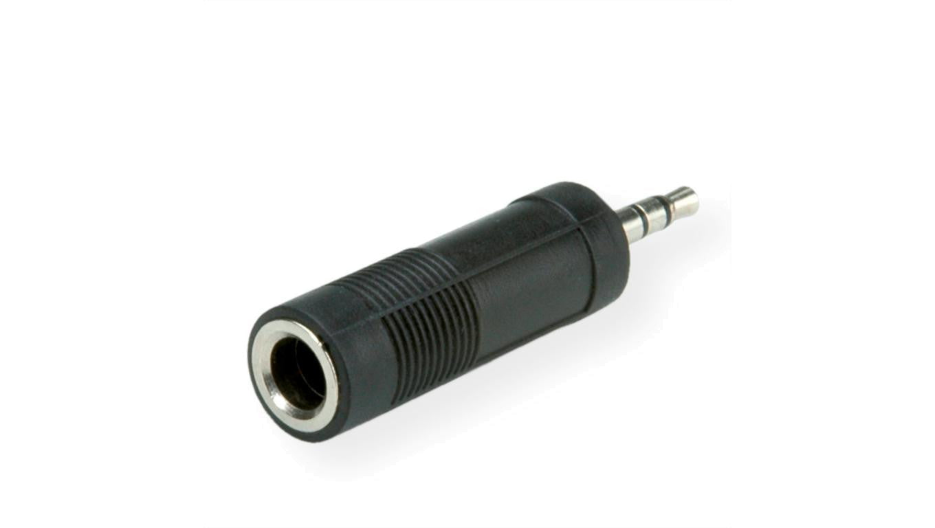 Adapter stereo ROLINE 3,5 mm męski - 6,35 mm żeński