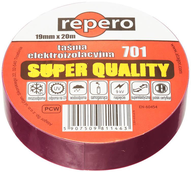 TAŚMA IZOLACYJNA REPERO 701 FIOLETOWA 19MMX20M