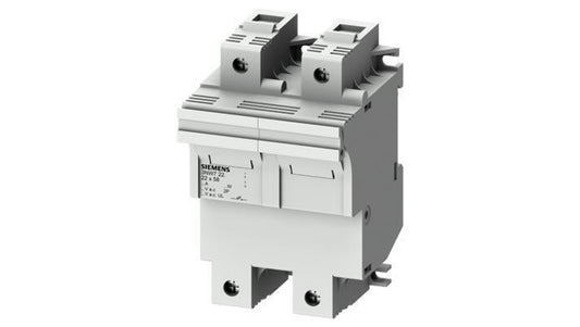Podstawa bezpiecznikowa do wkładek cylindrycznych 22x58mm 100A 2-bieg. Na szynę DIN 3NW7221
