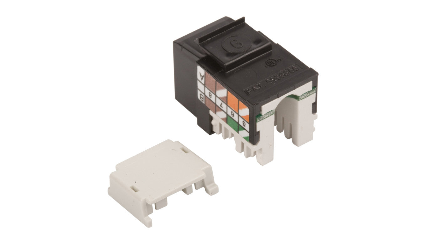 Simon Connect Wkład gniazda komputerowego pojedynczy RJ45 kat.6 nieekranowany czarny CJ645U UTP