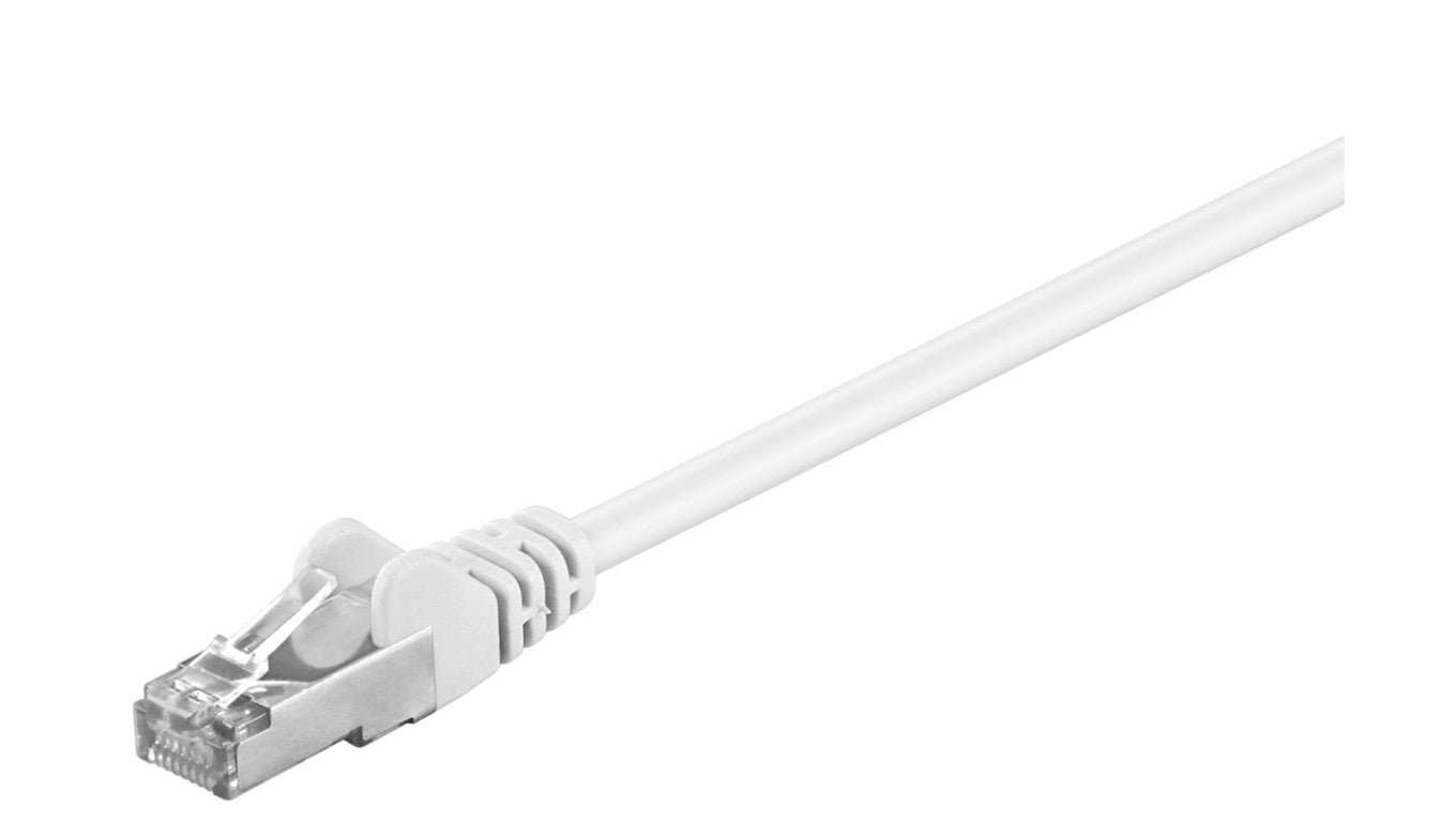 CAT 5e Kabel łączący, SF/UTP, biały - Długość kabla 0.5 m