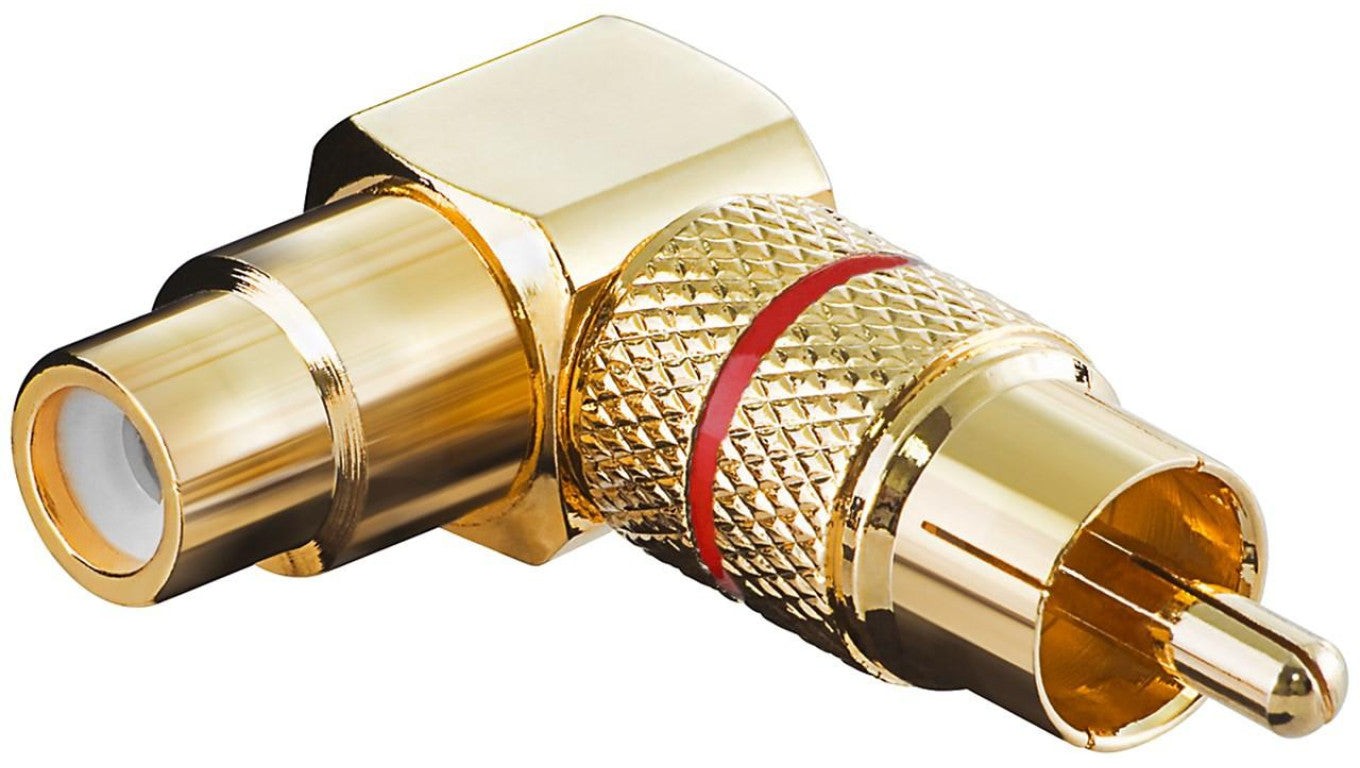 Adapter cinch 90 wersja złota Czerwony - Wersja kolorystyczna Czerwony