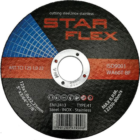 Tarcza tnąca Star Flex T41-125-1,0 WA60T-BF-INOX TCI1251022