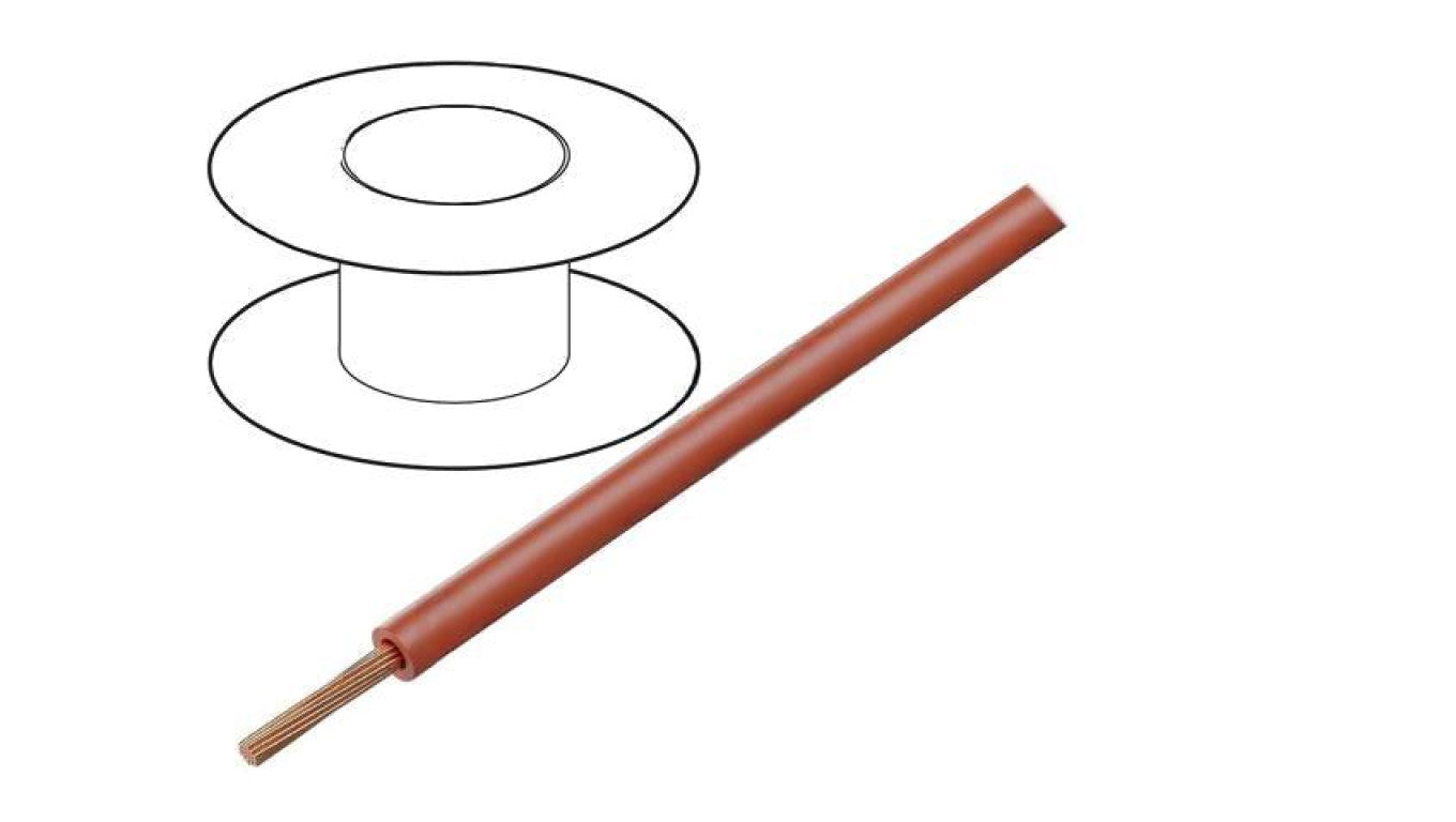 Przewód HookUp Wire linka Cu d: 26AWG PTFE czerwony 600V 30,5m 5853/19 RD005