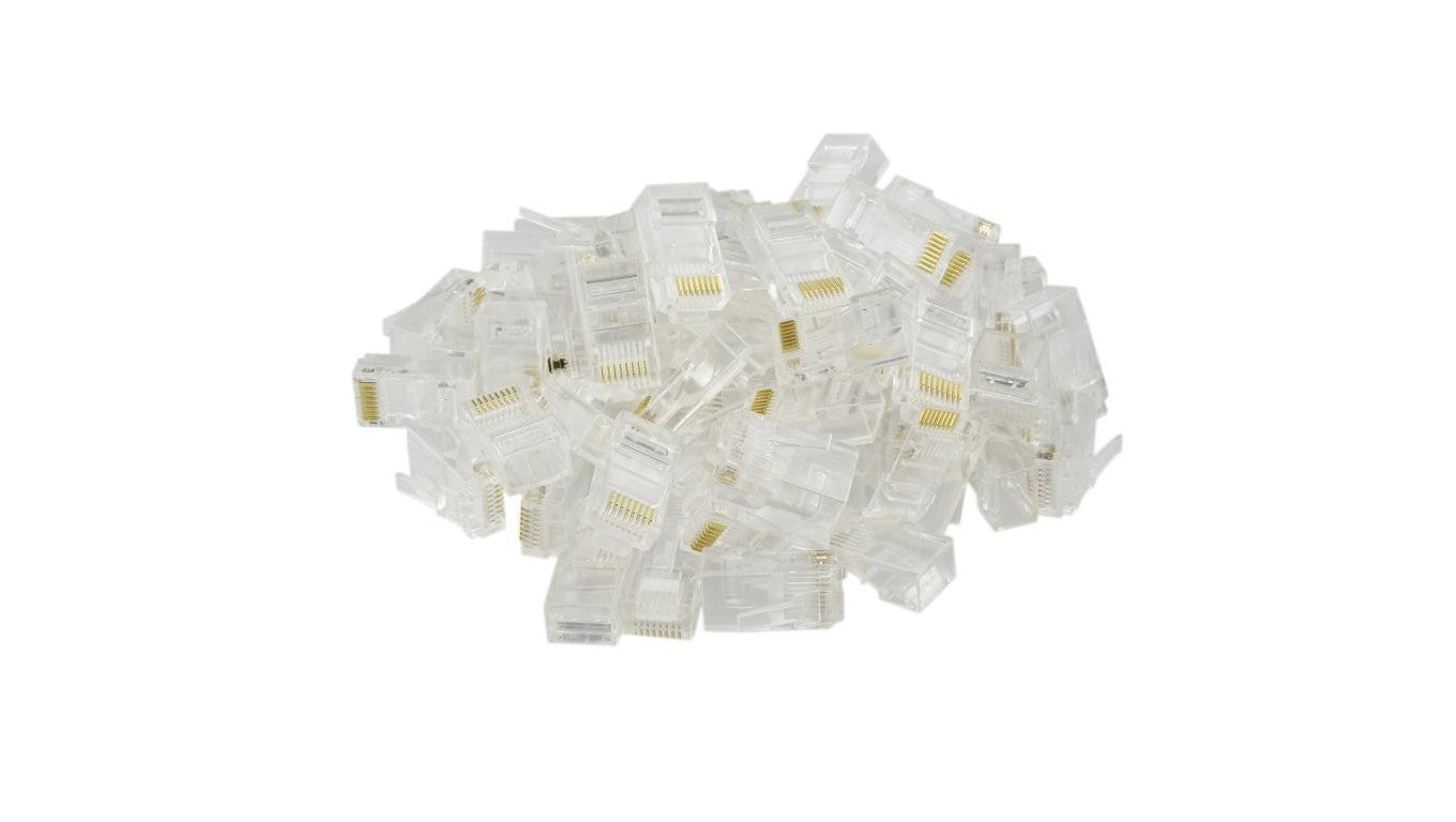 Wtyk modularny RJ45 8P8C kat.6 nieekranowany UTP uniwersalny drut linka przelotowy NEKU opakowanie WORECZEK 100szt.