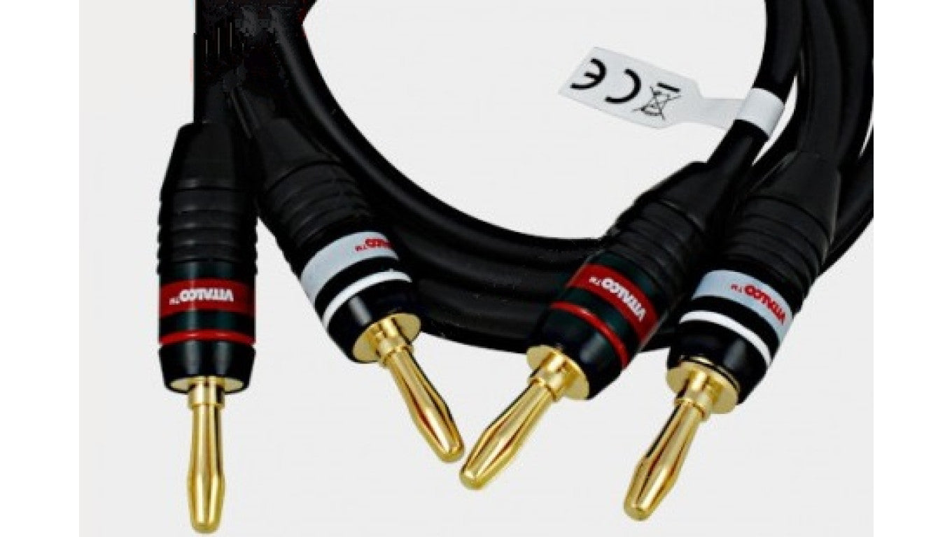 Kabel głośnikowy / pomiarowy 2xwtyk banan/2xwtyk banan LAK10 1m