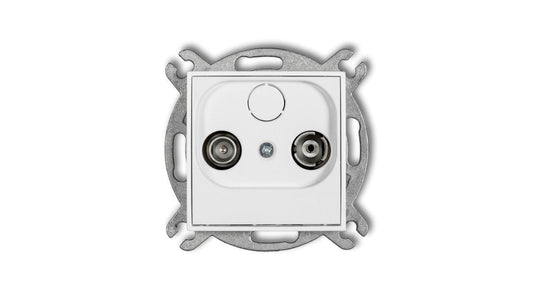 ICON Mechanizm gniazda abonenckiego RTV końcowego 2dB biały IG2K