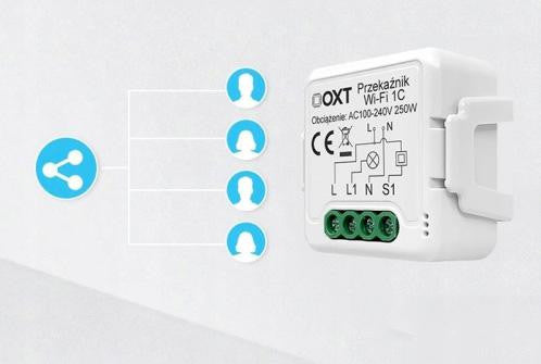 Moduł OXT mini przekaźnik 1 obw. bez N ZigBee TUYA T271