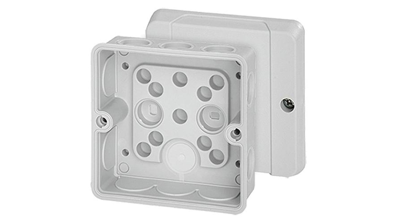 Puszka instalacyjna DE 9320 Z natynkowa bez zacisków 88x88x50mm hermetyczna IP55 szara HENSEL