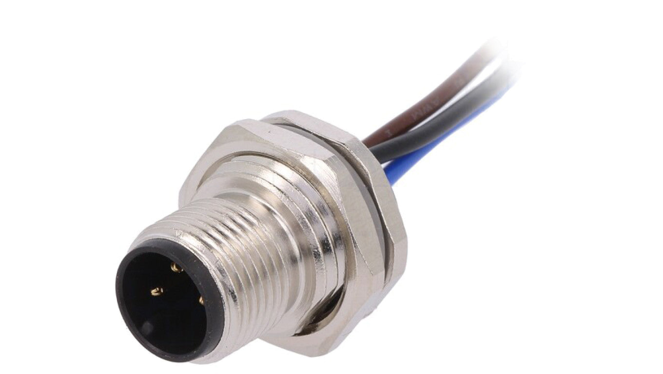 Złącze okrągłe M12 męskie proste 3-PIN 250V 0,2m T4171010003-001