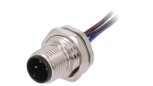 Złącze okrągłe M12 męskie proste 3-PIN 250V 0,2m T4171010003-001