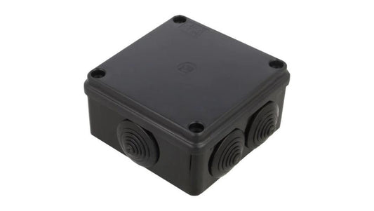 Puszka hermetyczna S-BOX 100x100x50, 6 dławików, odporna na UV, czarna, IP65 /S-BOX 106C/