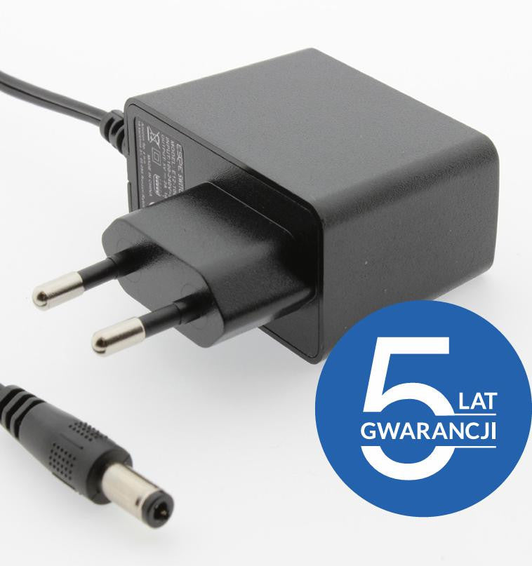 ZASILACZ WTYCZKOWY ESPE 12V 1,5A 18W WTYK PROSTY 2,1x5,5mm 5 LAT GW.