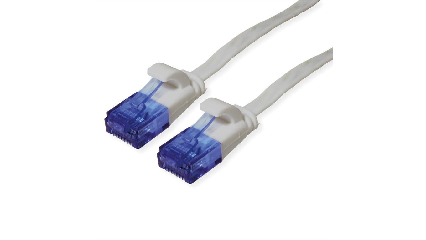 Kabel krosowy UTP VALUE, kat. 6A (klasa EA), bardzo płaski, szary, 2 m