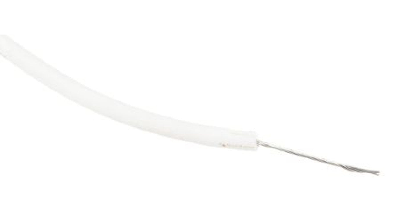 Przewód jednożyłowy linkowy, Przewód instalacyjny, 0,33 mm², 17/0,16 mm, 22 AWG, XLPE, 600 V, Biały, dł. 100m, RS PRO