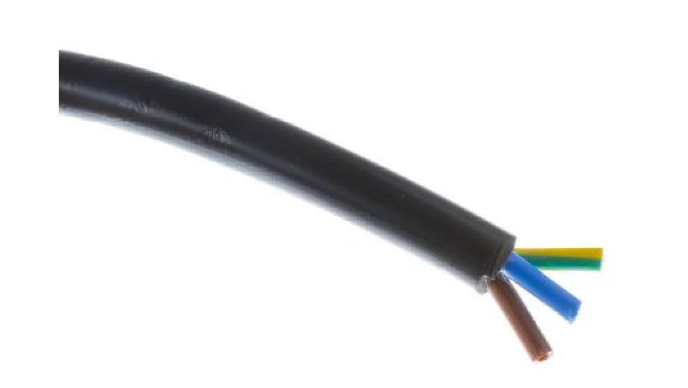 Sieciowy kabel zasilający 3 Core Polichlorek winylu PVC Sheath Czarny 8.7mm od , 500 V