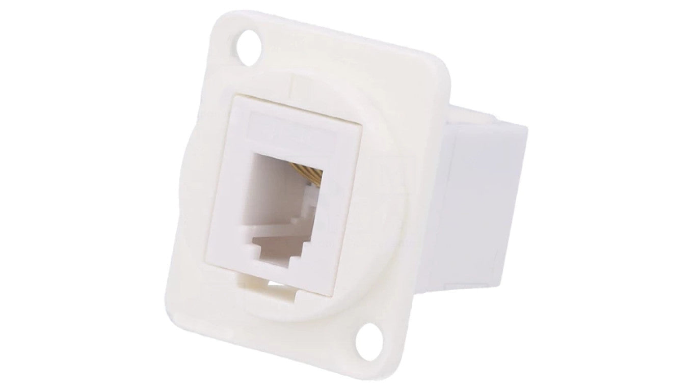 Łącznik FT Układ RJ9 4p4c gniazdo z obu stron 19x24mm CP30228W