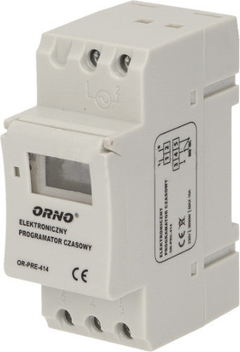 Programator czasowy na szynę DIN ORNO OR-PRE-414