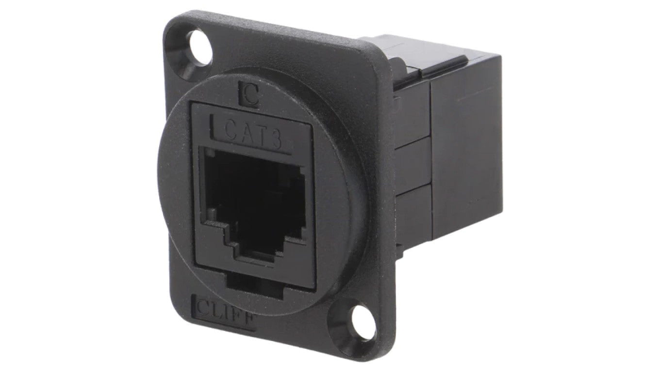 Łącznik FT RJ12 6p6c Kat 3 gniazdo z obu stron 19x24mm CP30224