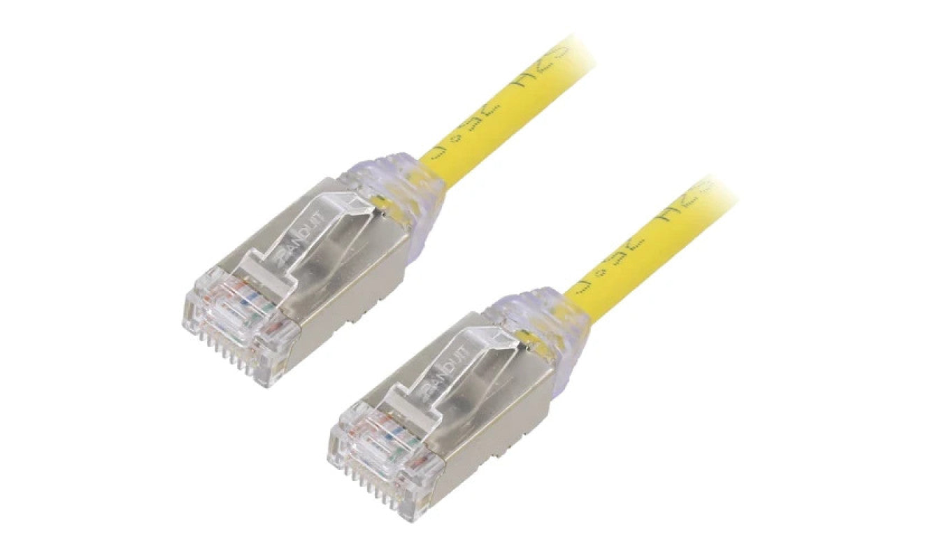 Patch cord F/UTP,TX6A-28™ 6a drut Cu LSZH żółty 2m 28AWG STP28X2MYL