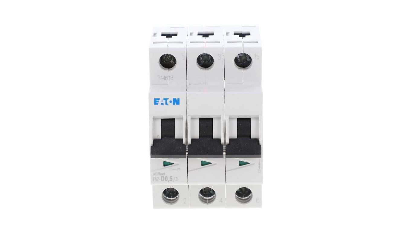 Wyłącznik nadprądowy 3P D 0,5A 15kA AC FAZ-D05/3 278880
