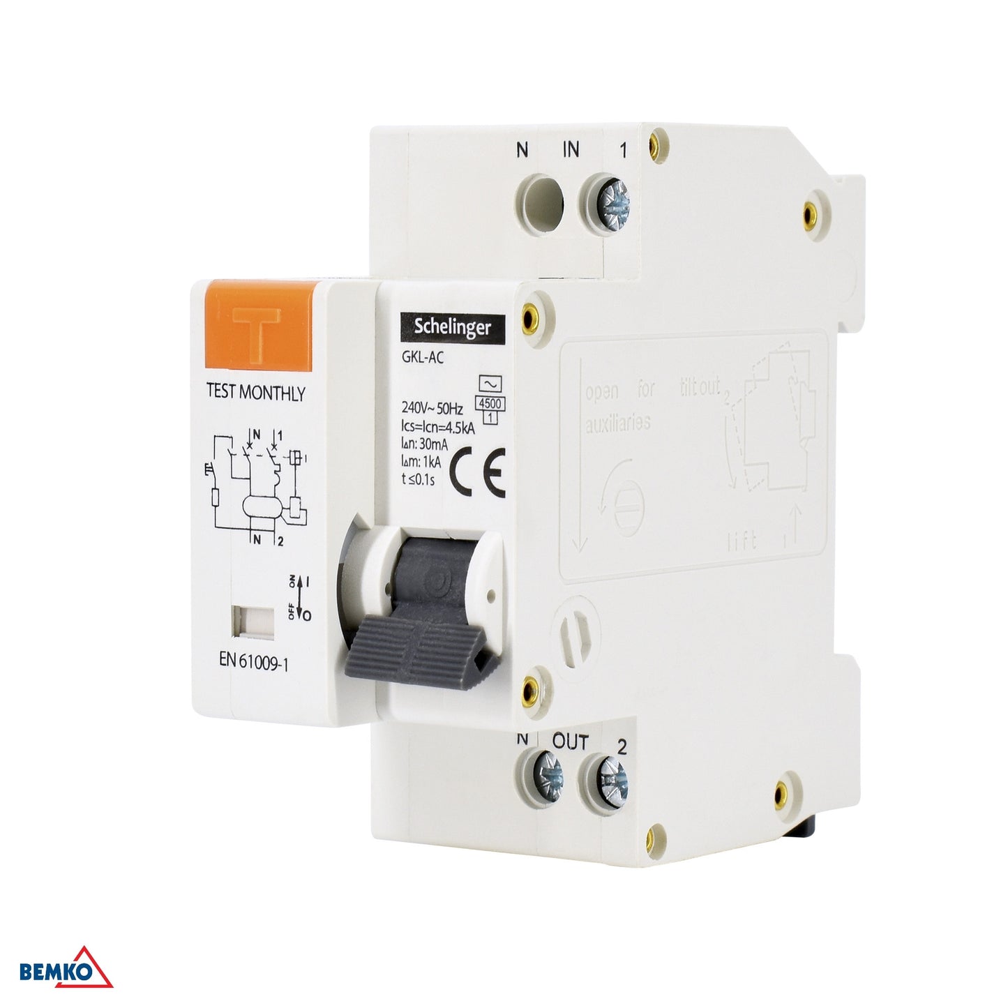 Wyłącznik RCBO 2P C 6A 30mA TYP AC SCHELINGER