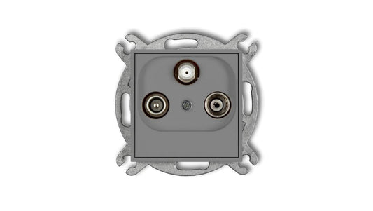 MINI Gniazdo antenowe RTV-SAT końcowe 1,5dB szary mat 27MGS