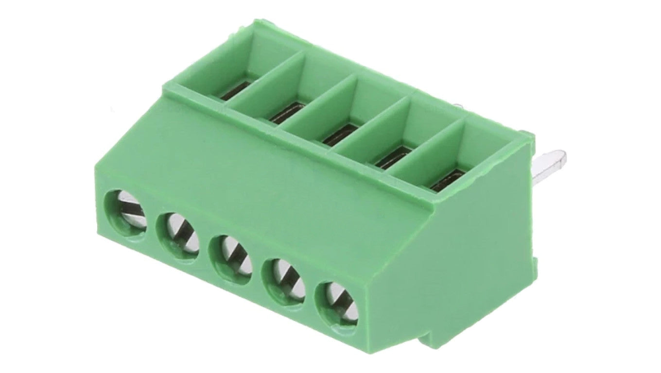 Listwa zaciskowa do druku kątowe 90 2,54mm tory 5 na PCB 282834-5