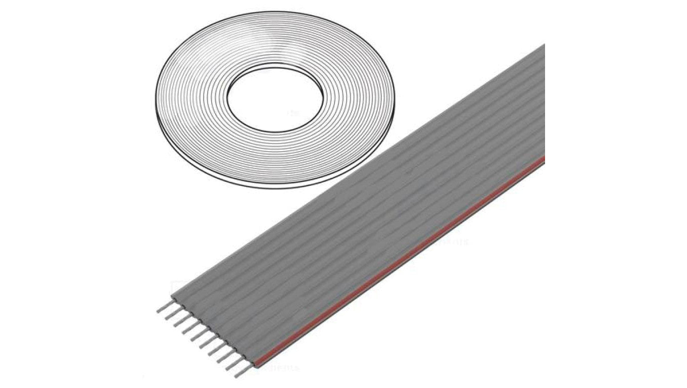 Przewód: wstążkowy 1,27mm linka Cu nieekranowany PVC szary DS1057-10A282R-76.5