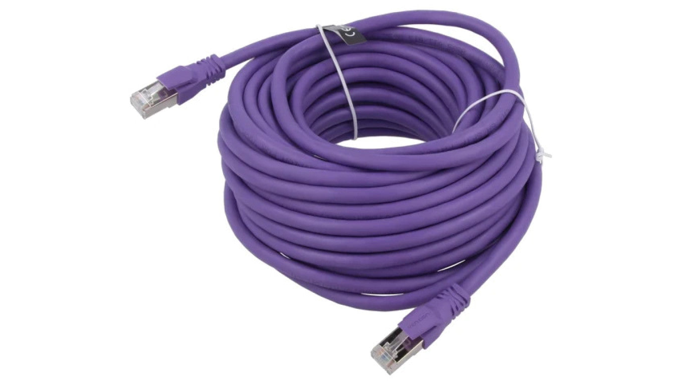 Patch cord S/FTP 6a linka OFC PVC fioletowy 3m 26AWG IBMVI