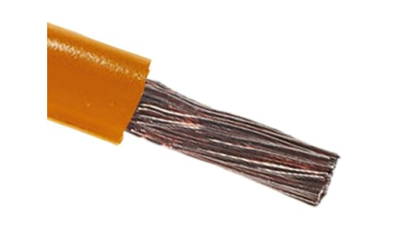 Kabel trzynormowy PCW, dł. 100m 10 mm², 75 A, 1 kV, -15 → +105 C Pomarańczowy Pojedynczy rdzeń, RS PRO