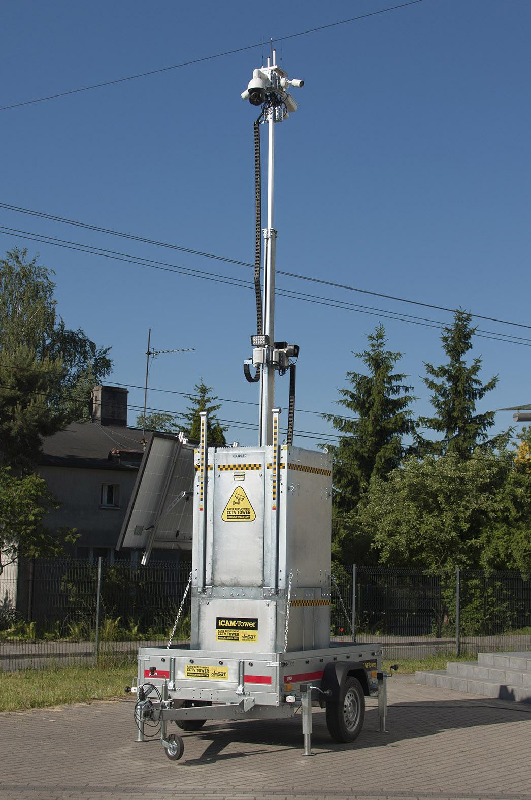 Mobilna wieża do zdalnego wideomonitoringu CCTV iCAM-TOWER 5MQ3