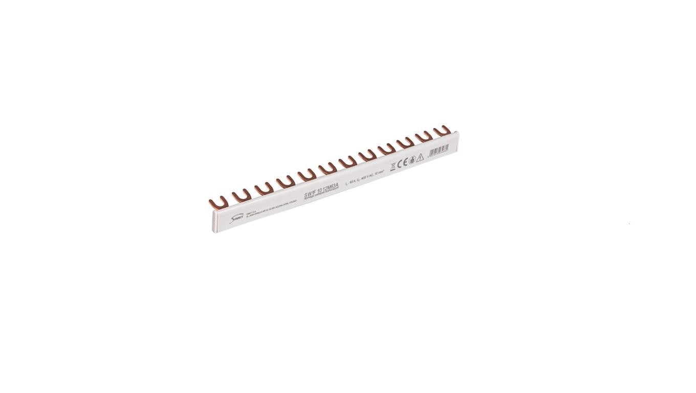 Szyna prądowa łączeniowa - widełkowa 1-fazowa 63A 12 modułów 10 mm² 81991006