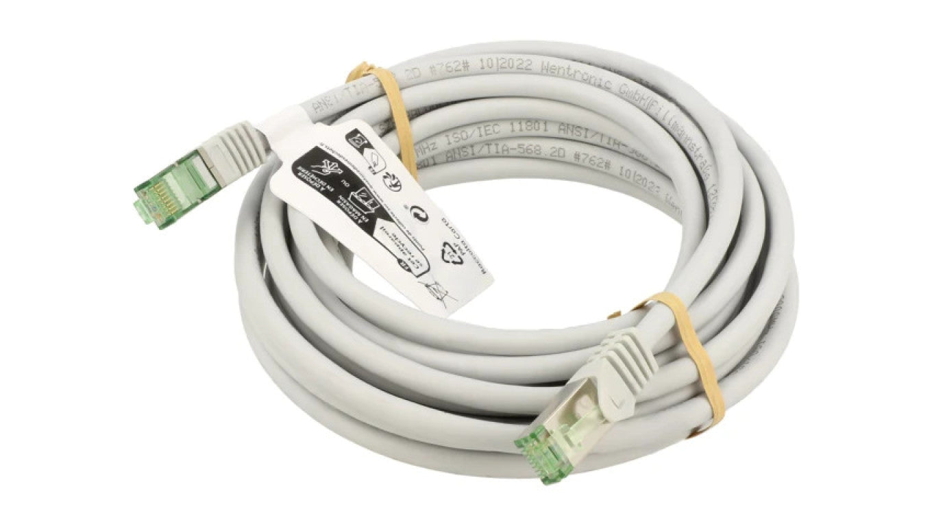 Patch cord S/FTP Cat 8.1 linka Cu LSZH szary 5m 26AWG 61118