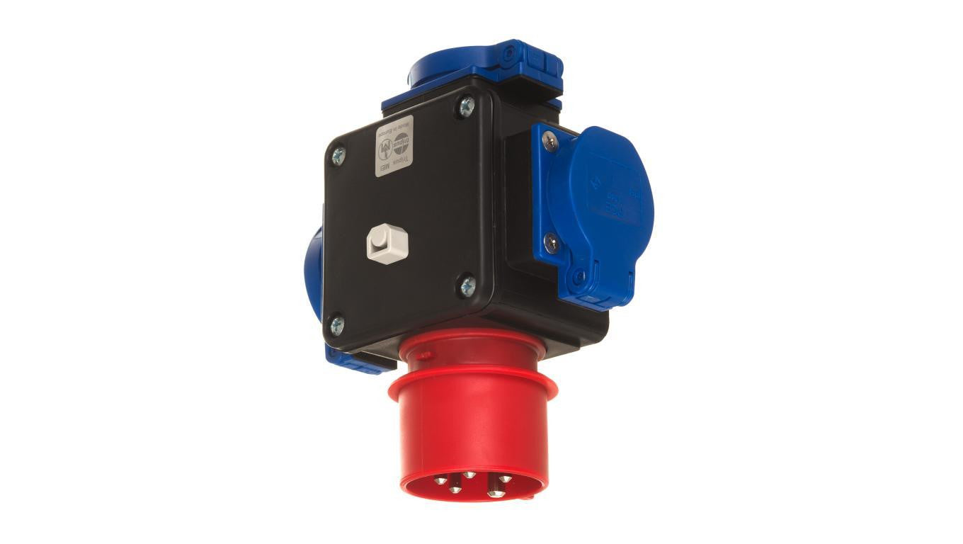 Rozdzielacz siłowy wtyk CEE 16A/5P/400V - 3x 2P+Z 16A IP44 20P3165