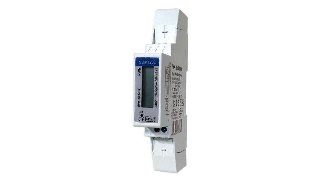 Licznik energii elektrycznej na szynę cyfrowy 1F 5(45)A SDM120D (MID)