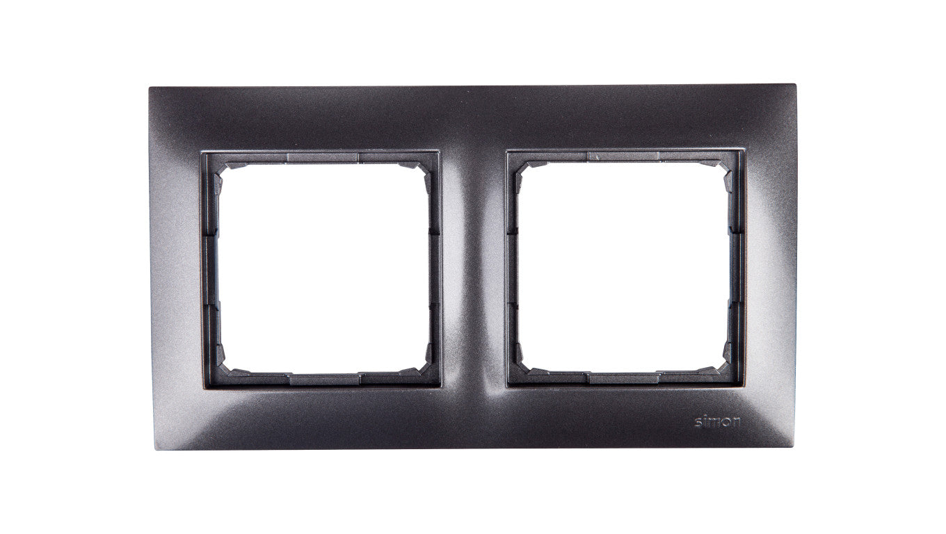 Simon 54 Premium Ramka podwójna antracyt /do karton-gips/ DRK2/48